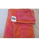 John Robshaw Zara Coral Tassel Oversized Cotton Beach Towel 40&quot;x70 - $91.84 CAD