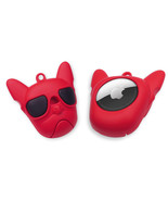 Pair of Novelty Red Bulldog Silicone Shell for Apple AirTag *AirTag NOT ... - $18.46 CAD