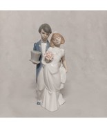 Lladro Wedding Bells Figurine Couple 6164 - Corsage Missing - $23.95