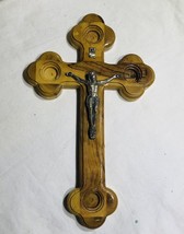 Olive Wood Carved Cross 9”in.H x 5.5”in.W  Empty Of Relics Jerusalem - $7.18