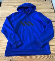 Adidas Men’s Pullover hoodie sweatshirt size L Blue Aa - $18.32
