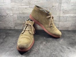 Cole Haan Chukka Boots Men 10.5M LunarGrand Shoes Brown Suede Lace Up Desert - $44.37