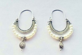 *NEW* Traditional Croatian Handmade Earrings With White Pearls - Verizice - £10.19 GBP