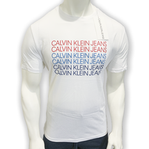 Nwt Calvin Klein Msrp $50.99 Men&#39;s White Crew Neck Short Sleeve T-SHIRT Size L - £19.28 GBP
