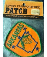 Vtg Swiss Embroidered Arkansas Patch Badge Souvenir Travel State - $8.70