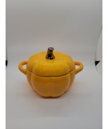 Crofton Orange Ceramic Mini Pumpkin Stoneware Casserole Baking Dish 0.8 ... - $24.74