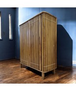Teak Wood Solid Retro Wardrobe Books Living Room Chest Sleeping - $45,426.21 MXN