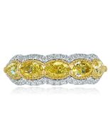 Oval Birne Natürlich Kostüm Hellgelb Diamant Ehering 14k Gold 1.78 Karat - $4,751.17