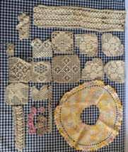 Vintage Crocheted doily lace pieces set #1 - $22.00