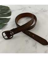 Stonewedge Leather Womens Vintage Belt Size 36 Brown Tooled Western - $36.54 CAD