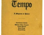 Tempo A Magazine of Poetry June 1921 William Ellery Leonard Louise Drisc... - $17.80