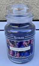 Yankee Candle Black Band Country Heather 22 Oz Housewarmer Strongest Scented - £55.91 GBP