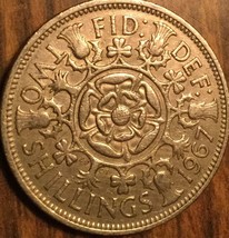 1967 Uk Gb Great Britain Florin Two Shillings Coin - £1.76 GBP