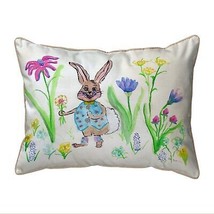 Betsy Drake Happy Bunny Extra Large Zippered Pillow 20x24 - £62.29 GBP