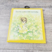 Hallmark Springbok Plaque 6.5&quot;x 6&quot; Give The World a Little Love Today B Clark - £9.03 GBP