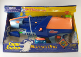 2004 Super Soaker TRIPLE AGGRESSOR Water Squirt Gun w/ Soaker Ball &amp; Tag Targets - £79.13 GBP