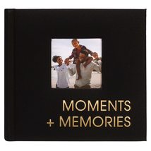 Malden International Designs 1 Up 4x6 Moments + Memories Black Fabric Photo Albu - £16.02 GBP
