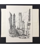 The Historic Chicago Water Tower Artwork Greeting Card Blank Inside Unused - $5.00