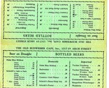 The Old Budweiser Cafe Beer Menu Tent Card 1930&#39;s Philadelphia Pennsylvania - £38.96 GBP