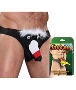 Men&#39;s Novelty Funny Gift Toucan Bird Feather Black Bikini Underwear - $26.47