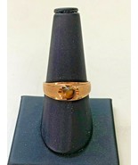 18K YELLOW GOLD SYNTHETIC TIGER EYE RING - £466.47 GBP