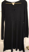 Express Tricot Pullover Knit Dress Long Sleeve Black Size Medium VGPC - $11.88
