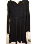 Express Tricot Pullover Knit Dress Long Sleeve Black Size Medium VGPC - £8.88 GBP