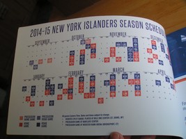 NY Islanders 2014-15 Home Schedule Regular Season Ticket Stubs $2.99 Each Ticket - £2.33 GBP