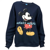 Mickey Mouse Colored Pencil Sketch Navy Colorway Fleece Sweater Blue - $26.99