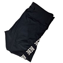 Bebe Sport Yoga Athletic Pants Large Black Workout Stretch Mesh Legs Spe... - $22.51