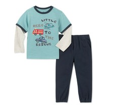 Kids Headquarters Baby Boys 12M Blue Hero Print TShirt &amp; Jogger Pants NWT - £10.07 GBP