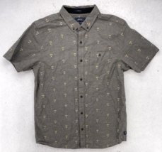 Roark Livingston Shirt  Mens Large  Short Sleeve Cotton Triangled Dobby Design - £18.19 GBP