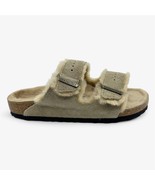 Birkenstock Arizona Shearling Taupe Womens Casual Soft Footbed Clog - $104.95
