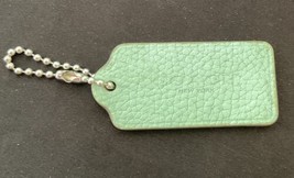 Coach New York Green Pebble Leather Key Fob Bag Keychain Hangtag 2.0&quot; - £6.71 GBP