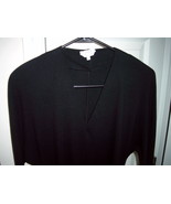 MAX MARA CLASSIC V-NECK BLACK WOOL FORMAL DRESS SIZE 38 - $149.99