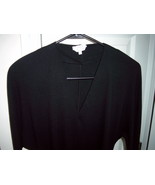 MAX MARA CLASSIC V-NECK BLACK WOOL FORMAL DRESS SIZE 38 - £119.89 GBP