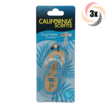 3x Packs California Scents California Clean Scent Sandal Car Air Freshener - £12.94 GBP