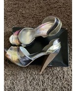 ANNE MICHELLE GOLD SILVER BRONZE PLATFORM 5 INCH PUMP PEEP TOE HEEL SHOE... - $39.60
