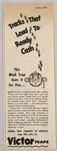 1947 Print Ad Victor Animal Traps for Mink Made in Lititz,Pennsylvania - $8.89