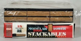 NIOB Vintage BMI Woodgrain Cassette Storage Drawers 3 Drawer Case 48 Cas... - $44.55