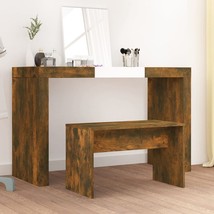 Dressing Stool Smoked Oak Engineered Wood 27.6x13.8x17.7 in - $2,327.89 MXN