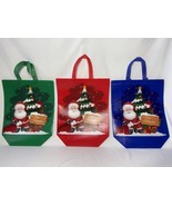 Christmas bag, Set 3 PCs, Gift wrap, Merry Christmas bag, Santa bag, Pla... - $8.00