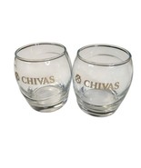 CHIVAS REGAL Scotch Whiskey (SET OF 2) Rocks Cocktail Glasses w/ Gold Le... - £10.59 GBP