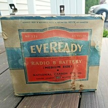 Vintage 1929 Eveready No. 772 Medium Size &quot;B&quot; Radio Battery  ~ Untested - £39.34 GBP