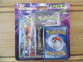 Pokemon TCG: Lightning Set - 4 Packs &amp; 1 Bonus Card Per Box - New Sealed - £23.95 GBP