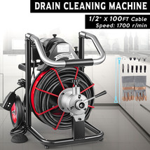 Electric 100ft x 1/2&#39;&#39; Drain Auger Cleaner Cleaning Machine Sewer Snake ... - £473.54 GBP