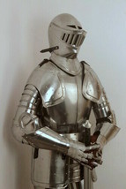 18 gauge Medieval Crusader Combat Full Body Armor Wearable Suit Of armor - £1,175.78 GBP