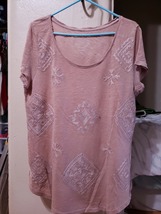 Lucky Brand Women’s Blush Pink T Shirt Large - £35.47 GBP