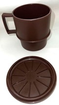 Vintage Brown Tupperware Mug w/ Coaster or Lid 1312 - $9.49 CAD
