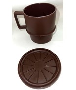 Vintage Brown Tupperware Mug w/ Coaster or Lid 1312 - $9.49 CAD